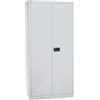Bisley - Armadio a Due Ante Universale, 4 Ripiani, 5 OH, profondità 500 mm, in Metallo, 645 Grigio Chiaro, 50 x 91,4 x 195 cm