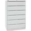 Bisley 645 - Armadietto per Appunti a 3 Ripiani, Formato DIN A5, 6 cassetti, in Metallo, 62,2 x 80 x 132,1 cm, Colore: Grigio Chiaro