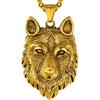 Richsteel Collana con Ciondolo a Forma di Dente di Lupo/Testa di Lupo in Acciaio Inox Gioielli di Protezione in Stile Vichingo per Uomini e Donne