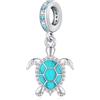 Eusense Charm Tartaruga Portafortuna per Bracciali Pandora Charm Tartaruga Marina Ciondolo Regalo Longevità per Lei, Lui