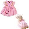 KBRPEY Vestito con Tutù per Cani Abito da Cane Gonna da Cucciolo Abiti da Principessa Tutù Abito da Sposa in Pizzo di Lusso com Pois(S)