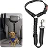 BAOSROY Cintura Sicurezza Cani Auto,Trasportino per Cani Auto,Cintura per Cane Car,Cintura di Sicurezza Regolabile per Cane con Striscia Riflettente e Ammortizzazione Elastica