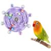 LuckyOpt Giocattolo per uccelli, ruota rotante pappagallo giocattolo con perline colorate, giocattolo interattivo per piccoli pappagalli medi Cockatiels Conures Lovebirds (viola)