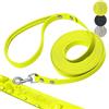 PiuPet® Guinzaglio Addestramento per Cani 10m - Lunghina Idrorepellente | Corda in PVC resistente per cani di taglia grande e media, con passante per mano e moschettone a 360 gradi
