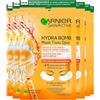 Garnier SkinActive Hydra Bomb Maschera Contorno Occhi Anti-Fatica Effetto Ghiaccio con Succo d'Arancia Acido Ialuronico Formula Vegana Effetto Riposato Tonificato Riduce Occhiaie - 6 Maschere Monouso