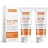 HANGGON 2 Pezzi Crema Solare SPF 100, Protezione Solare 100 SPF Viso, Una CremaSolare Idratante, Non Grasso, Forte Protezione UVA/UVB, per Corpo e Viso Difesa