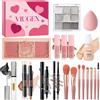 Viugex Set Trucchi Donna, Set Cofanetto Trucchi Regalo Ragazza, Kit Trucco Make Up Completo Professionali con Palette di Ombretti Fondotinta Blush Gloss Labbra Correttore Eyeliner Sopracciglia Mascara