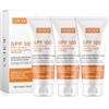 HANGGON 3 Pezzi Crema Solare SPF 100, Protezione Solare 100 SPF Viso, Una CremaSolare Idratante, Non Grasso, Forte Protezione UVA/UVB, per Corpo e Viso Difesa