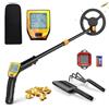 Jradse Metal Detector Bambini, Metal Detector per Bambino Leggero con Asta Regolabile 66-83 cm, Display LCD e Bobina di Ricerca Impermeabile, Pala, Rastrello, Setaccio e Borsa, Arancione