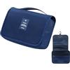 AUMEEKO Beauty Case da Viaggio, Borsa da Toilette da Appendere, Beauty da Viaggio Impermeabile, Toiletry Organizer per Donne Uomo, per Viaggi Affari Campeggio, Blu