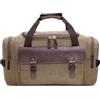 DORRISO Uomo Tela Borsone da Viaggio Grande Borsone da Weekend con Molteplici Maniglia pour Sportiva Vacanza All'aperto Campeggio Casuale Uomo Vintage Borsa Palestra a Tracolla Cachi