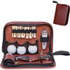 VELAJA Kit Accessori da Golf Uomo Donna, Borsa Multifunzionale 7 in 1 con Tasca in PU, Regalo per Golfista Completo con Spazzola Pulizia, RaccogliPalle, Forchetta da Green