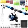 Hahorpa Kit Pesca per Bambini Principianti, Set Completo con Canna, Mulinello, Esca, Filo, Ami e Borsa, Giocattolo da Esterno Portatile per Laghetto e Mare, Idea Regalo per Ragazzi