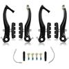 NLIGHTING Set Freni Bici V-Brake Completo (Anteriore + Posteriore) con Pastiglie Incluse, Kit Universale in Alluminio Nero per MTB, City Bike e BMX, Installazione Facile