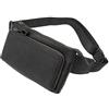 Xieben Vintage Leather Fanny Marsupio per Uomo Donna Viaggi Escursionismo Running Hip Slim Bum Belt Pack Borsa Portafoglio Cell Phone Shoulder Pouch Nero