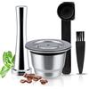 HAILASRE Capsule di caffè riutilizzabili in acciaio inox per capsule Ne spresso OriginalLine, cialde di caffè espresso ricaricabili in metallo HAILASRE compatibili con le macchine Nes presso, 1 cialda 1 tamper