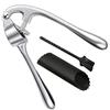 Kaiyzo Schiaccia Aglio in Acciaio Inox Set - Foratura Uniforme per Pasta Fine, Spremiaglio Lavabile in Lavastoviglie,Trita Aglio Facile da Pulire, con Pelatrici per Agli e Spazzola
