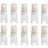 Jiotouhu G9 LED bianco caldo 3000 K, 3 W, equivalente a lampadina alogena da 30 W, lampadine LED G9, 300 lumen, angolo di fascio di 360 gradi, lampadina a LED non dimmerabile, 10 pezzi