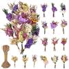 Yaunming 15 Fascetti di Mini Fiori Secchi Decorativi, Bouquet di Fiori Secchi Naturali e Perenni, Fiori Secchi, per Decorazione da Tavolo per Matrimonio, Decorazione per Libreria per Casa e Fai da Te