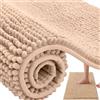 JAWAI Tappetino da bagno, 40 x 60 cm, beige, tappetino da bagno, tappetino da bagno, super assorbente, morbido, lavabile in lavatrice e adatto all'asciugatrice