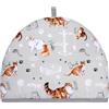 SiXsigma Sports Copriteiera per teiera termica (35 x 27 x 3 cm), in cotone ad asciugatura rapida, piccola, media, grande, design divertente e alla moda, ideale per donne (celeste, gatti)