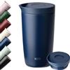 KIVY Tazza Termica 350ml [BICCHIERE CAFFÈ DA ASPORTO] - Thermos in Acciaio Inox Per Caffè o Tè - Bicchiere Termico Da Viaggio - Bicchiere da Caffè Lavabile in Lavastoviglie e Antigoccia - Blu