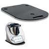 Romon Tavola Scorrevole per Bimby TM6, TM5, Accessori Bimby in Acrilico Nero, Facile da Spostare, con Piedini in Gomma, Adatto per Thermomix TM6 e TM5