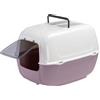Ferplast Lettiera Gatto Chiusa, Toilette per Gatti Coperta, 2 Filtri al Carbone Attivo Antiodore Inclusi, Porta Battente Oscurata, 39,5 x 52,5 x h 38 cm, PRIMA Lettiera Gatto Grande, Glicine