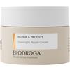 Biodroga Bioscience Institute Repair & Protect Overnight Repair Cream Night Cream 50ml - Crema idratante anti-età per rassodare la pelle, ridurre le linee e aumentare l'energia con il Complesso della Foresta Nera