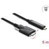 DeLOCK 83623, 5 m, USB-C, Micro-USB B, USB 2.0, 10 Gbit/s, nero