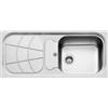 Foster 1513 201 Lavello da Incasso 1 Vasca con gocciolatoio a Sinistra 116 x 50 cm Sopratop Serie Big Bowl Acciaio Inox 1513201