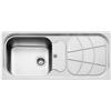 Foster 1513 202 Lavello da Incasso 1 Vasca con gocciolatoio a Destra 116 x 50 cm Sopratop Serie Big Bowl Acciaio Inox 1513202