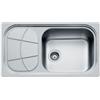 Foster PRONTA CONSEGNA - SPEDIZIONE IMMEDIATA Foster 1561 201 Lavello da Incasso 1 Vasca con gocciolatoio a Sinistra 86 x 50 cm Sopratop Serie Big Bowl Acciaio Inox 1561201