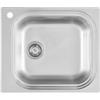 Foster 1511 001 Lavello da Incasso 1 Vasca Monovasca con scarico a Sinistra 59 x 50 cm Sopratop Serie Big Bowl Acciaio Inox 1511001