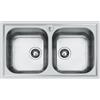 Foster 1974 060 Lavello da Incasso 2 Vasche 86 x 50 cm Sopratop Serie FM Acciaio Inox 1974060