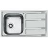 Foster PRONTA CONSEGNA - SPEDIZIONE IMMEDIATA Foster 1971 062 Lavello da Incasso 1 Vasca con gocciolatoio a Destra 86 x 50 cm Sopratop Serie FM Acciaio Inox 1971062