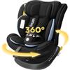 LETTAS i-Size 360 Seggiolino Auto per Bambini con Isofix, Poggiatesta Regolabile, Gruppo 0+/1/2/3, 40-150 cm (circa dalla nascita ai 12 anni) ECE R129/04