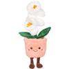 GIPSY TOYS - Mimi Flowers - Peluche Fiore - Orchidea con Vaso Beige - 24 cm - Idea Regalo Bambini e Adulti - Peluche Kawaii - Morbido e Lavabile - Peluche Fiore Positivo