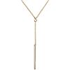 SINGULARU - Collana Y Stick. Argento Sterling 925 con Placcatura Oro 18Kt. Catena con Pendente. Misura Unica. Gioielli da Donna