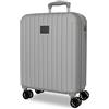 MOVOM Joumma Movom Timber Valigia da Cabina Argento 40x55x20 cm Rigido ABS Lucchetto a Combinazione Integrato 37L 3.1kg 4 Doppie Ruote Estensibile Bagaglio a Mano