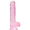 REALROCK Shots RealRock Crystal Clear - 6 / 15cm Realistic Dildo with Balls