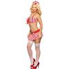 Magic Silk Magia di seta, delle donne Costumi Kandy Stripper, Bianco (weiss), L/XL