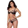 Baci Lingerie Lace Bralette With Strappy Panty - Set di strisce da 2 g