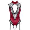 Cottelli Lingerie Crotchless Body da Donna Rosso/Nero XL