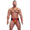Mister B Mister B Pelle Circuit Jockstrap - Rosso Giallo XS - 300 g