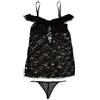 Rupa Softline Softline Collection oversize Chemise Veronica, G-string incluso, colore: nero, formato: XXL