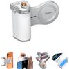AFAITH Master Grip Kit per iPhone 17-12 & Android, Impugnatura Magnetica per Fotocamera per Telefono, Pro Shot Imaging Phone Grip, Batteria Integrata da 3200 mAh, Ricarica Wireless (Bianco e Argento)