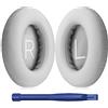 HATOFES Cuscinetti auricolari di ricambio per cuffie Bose 700 con cancellazione del rumore (NC700), in morbida pelle PU, lussuoso memory foam, spessore aggiunto (1 Pair Grey Earpads)