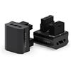 EZDIY-FAB 12VHPWR 12+4 Pin Angle Connector Power Adapter per Scheda Grafica serie RTX40',Supporta L'uscita da 600 W, Compatibile con RTX4090,4080,4070ti -180 Gradi tipo STD-Nero-1Pack