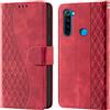 CaseGla Cover per Xiaomi Redmi Note 8 PU Pelle Custodia Flip Rojo